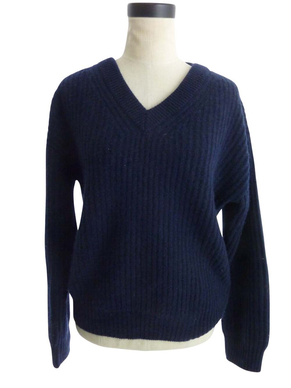 Naadam 100% Cashmere Crewneck Long Sleeve Pullover Sweater Womens Navy Blue S